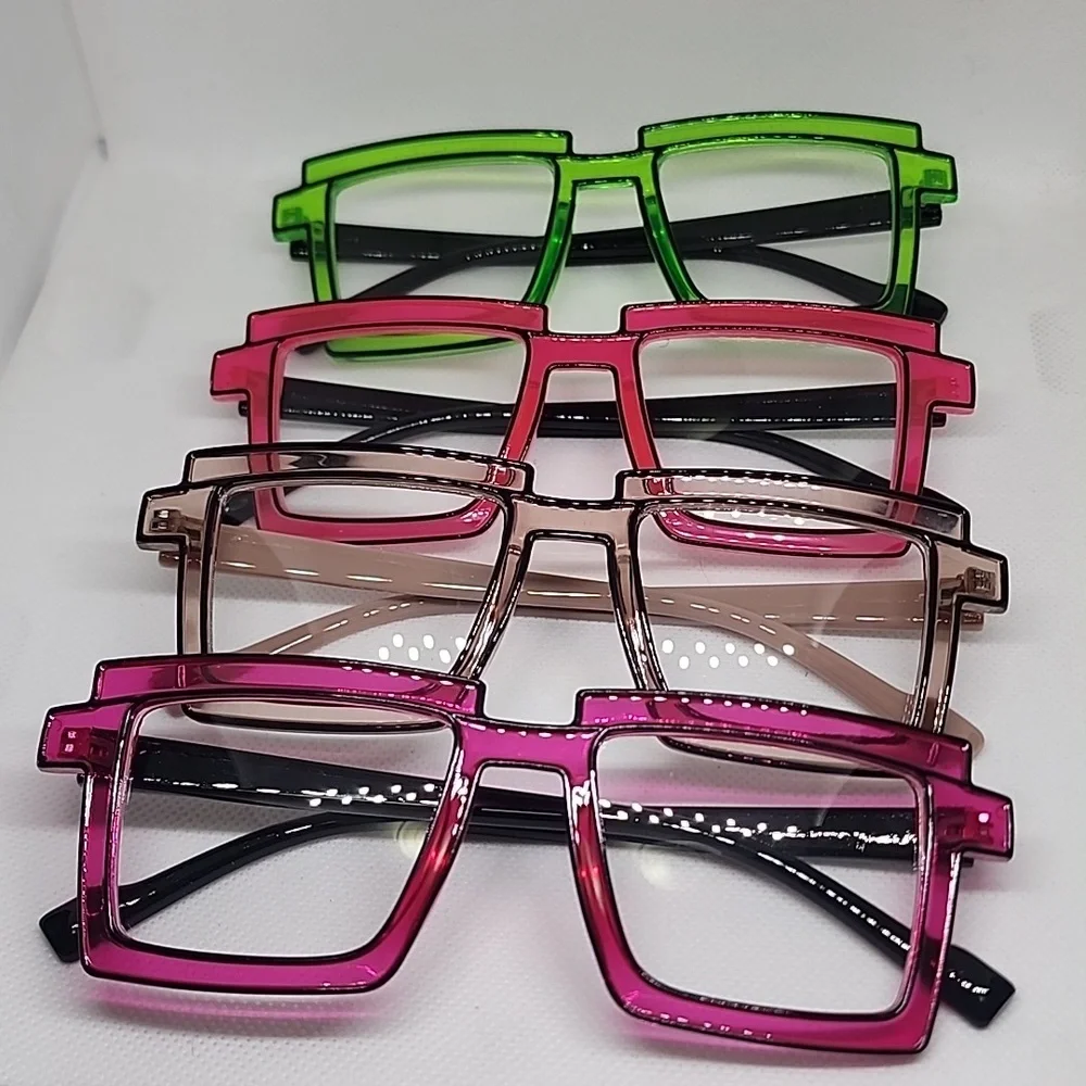 Anime Candy Color Square Glasses 👓